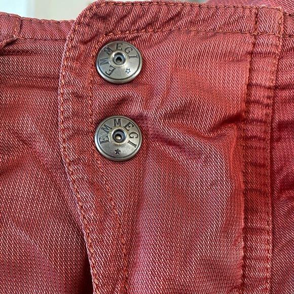 Vintage Emmegi ski pants dark orange w/ yellow lining, size 36/3 (XS/S) - Picture 6 of 14